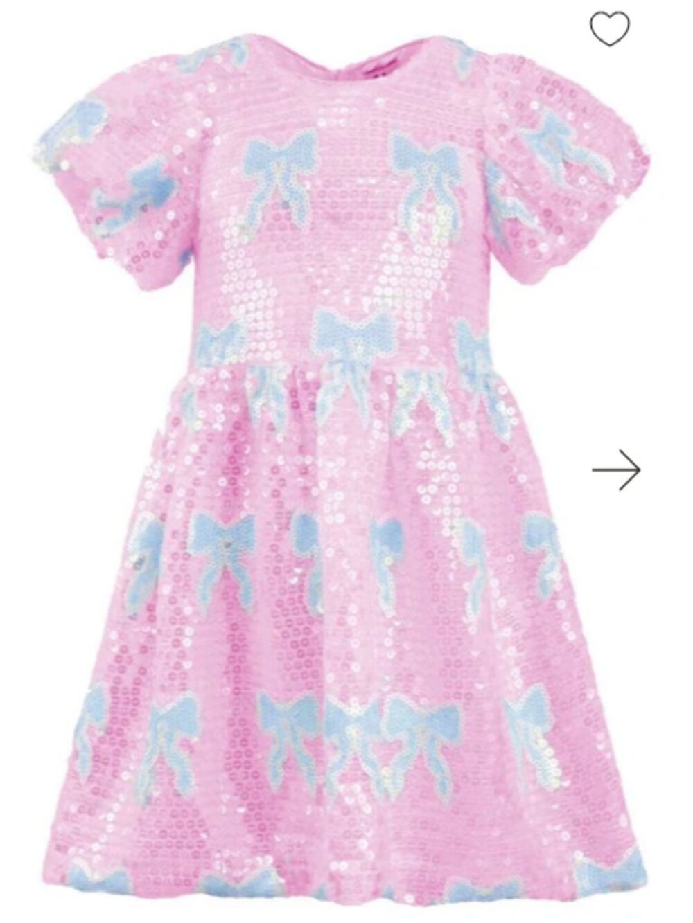 Lola + The Boys Pink Blue Bow Sequin Dress- Size 4